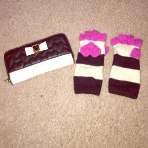 BETSEY Johnson wallet & gloves!
