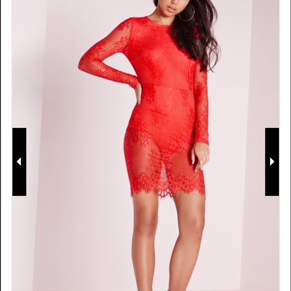 Red misguided UK size 8 dress (US size 4)
