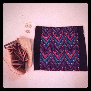 Pacsun Tribal Design Pencil Skirt