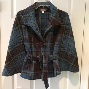 Nordstrom Plaid Cape