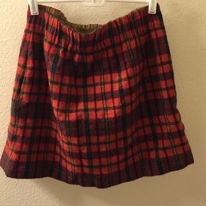 Plaid wool J. Crew Cypress miniskirt