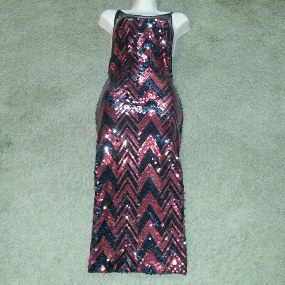 Sequin Evening Cocktail Prom Dress L