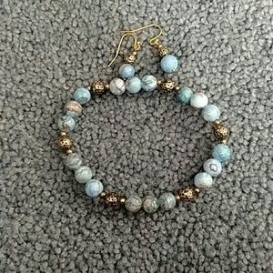 Bracelet and earrings