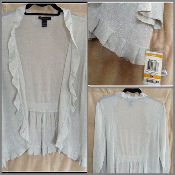 NEW WITH TAGS! INC 3x Silver Shrug/Cardi!