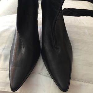 Black leather boots