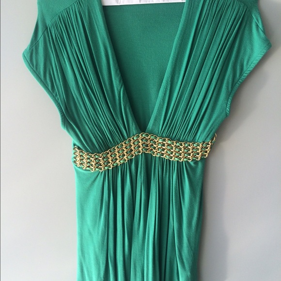Sexy Green Top with Gold Detail