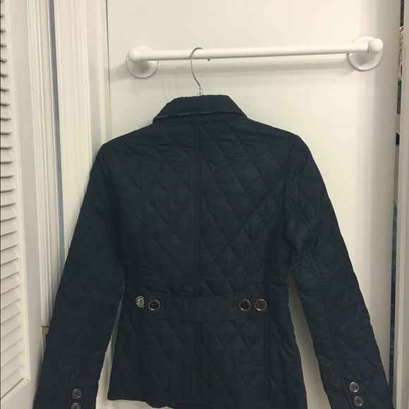 Navy Blue Quilted Jacket - Picture 2 of 4