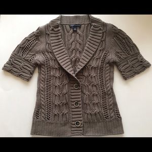 Banana Republic, Sage Green, Short-Sleeved Sweater