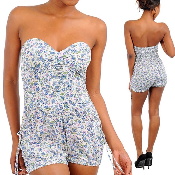 Floral Sweetheart Romper