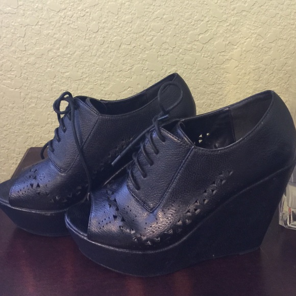 Forever 21 Shoes - Black Wedges
