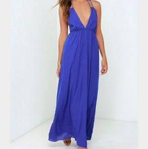 Cobalt blue maxi dress