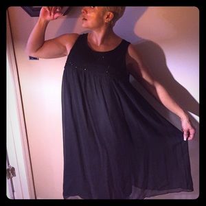 Black 100% silk dress