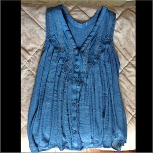 Blue Babydoll Blouse