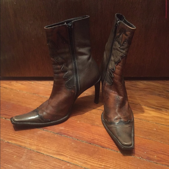 Brown Cowboy style boots
