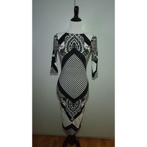 Asos Black and White Printed Dress