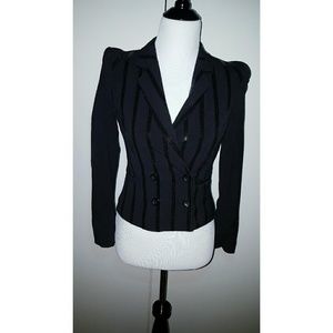 Sequin Striped Blazer