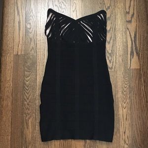 Bebe Strapless Black Dress