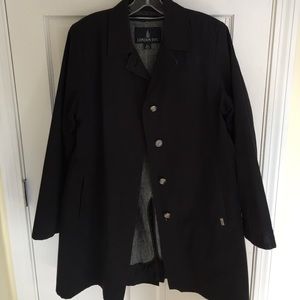 London Fog Fall/Winter Black Trench Coat