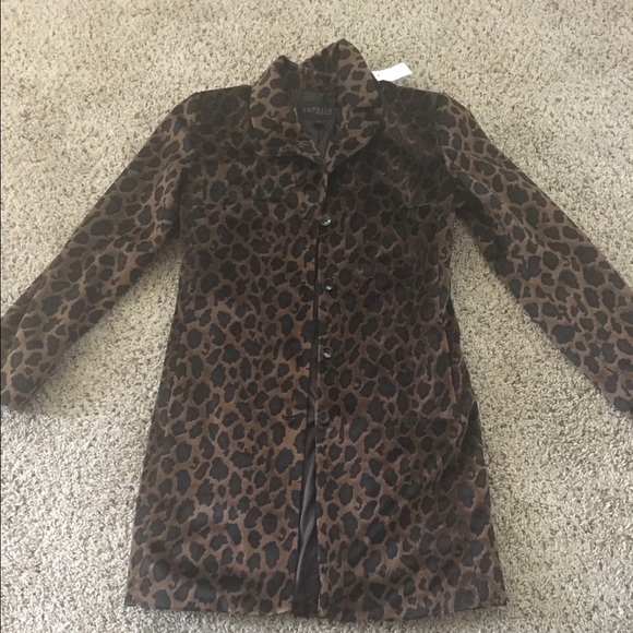 Express Animal Print trench coat