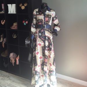 Multi Dress with Jean Cuff