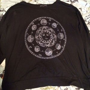 Black long sleeve astrology shirt