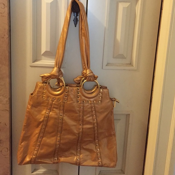 Beautiful, unique gold shoulder bag