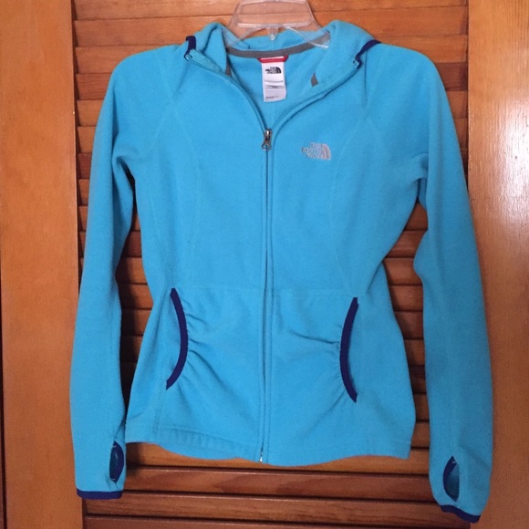 Turquoise, North Face fleece