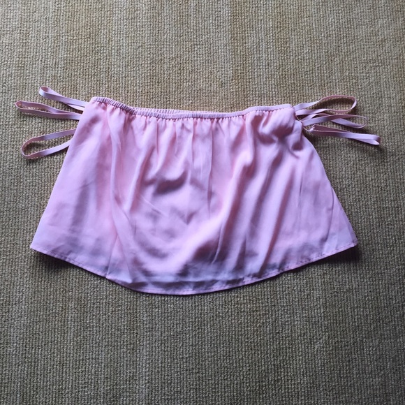 Tobi blush strapless crop top with arm bands