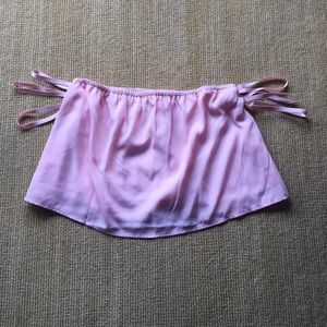 Tobi blush strapless crop top with arm bands