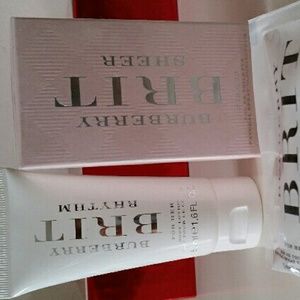 Burberry beauty products, fragrance, lotion