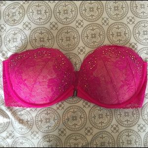 Victoria's Secret Padded Strapless Sequin Bra