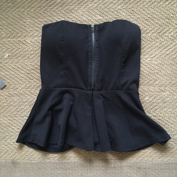 Black peplum top