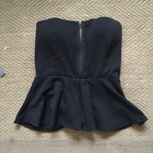Black peplum top