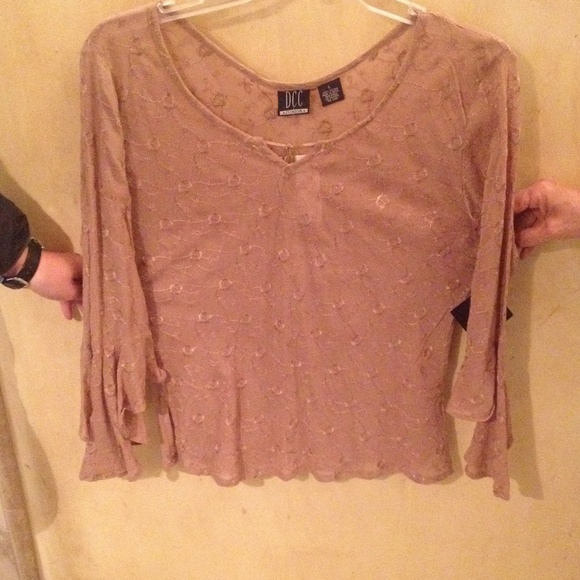 Beige dress up top