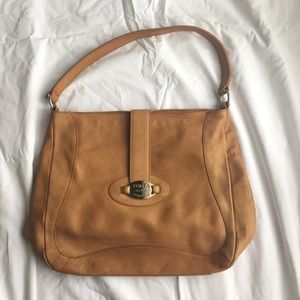 Furla tan leather hobo