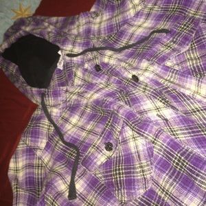 hoodie - button up shirt