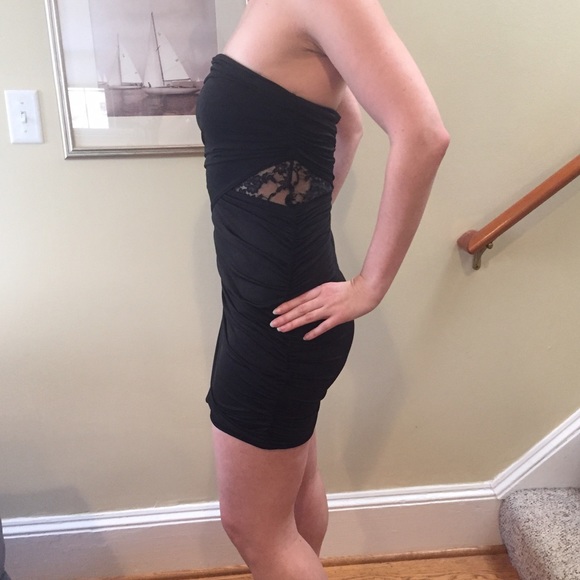 Body Central Lace Cutout Strapless Dress  small - Picture 2 of 4