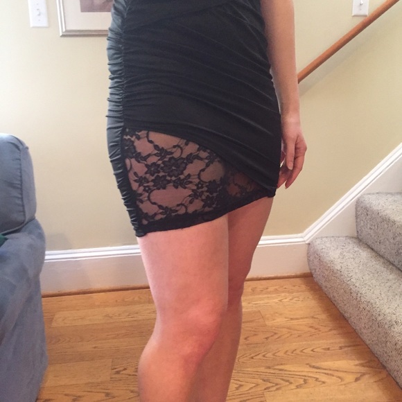 Body Central Lace Cutout Strapless Dress  small - Picture 3 of 4