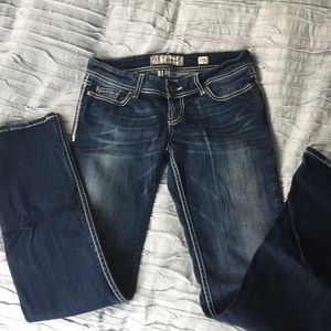 Straight leg BKE Sabrina fit jeans. 27x31 1/2