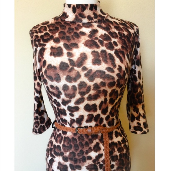 Fashion Cargo Dresses & Skirts - ‼️NWOT Brown/Beige Animal Print Dress‼️
