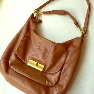 COACH Tan Leather hobo/cross body  bag