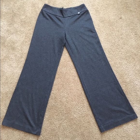 Gray knit work pants