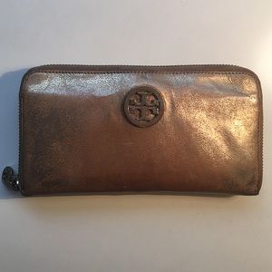 Tory Burch Gold Wallet-Retail $195