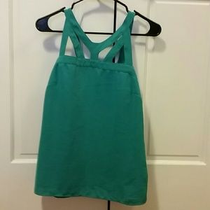 Geometric Teal Blouse