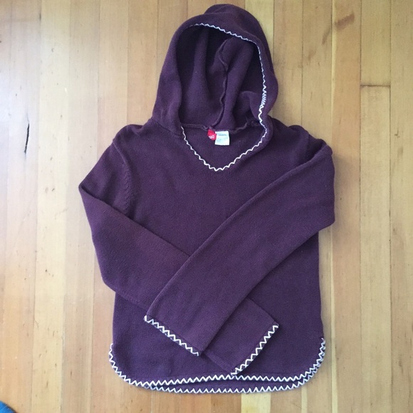 H&M burgundy hooded sweater size 6 (European), XS - Picture 3 of 4