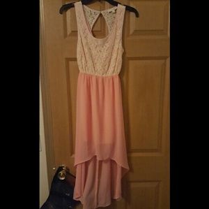 Pink high low dress