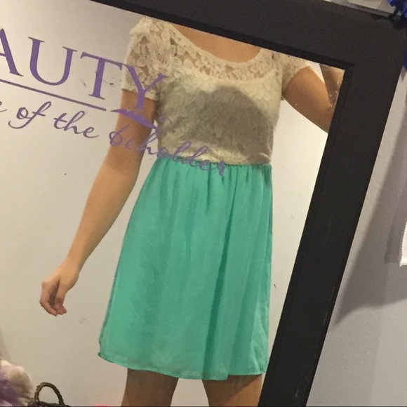 Lace top dress
