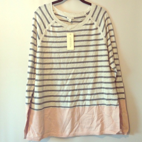 Sonoma Sweaters - NWT. Striped & Comfy Long-sleeved Shirt