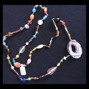 Long multi colored necklace