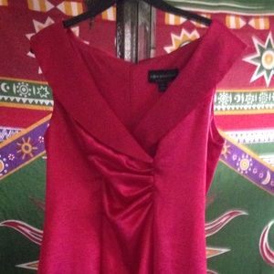 Satin red dress